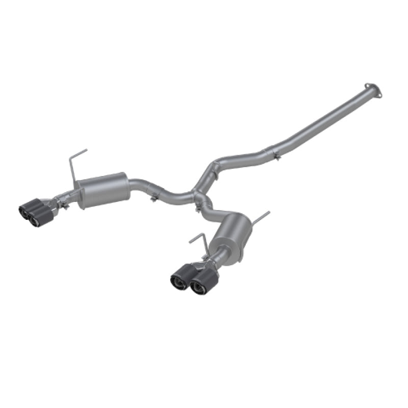 MBRP 15-19 Subaru WRX 2.0L/STI 2.5L 3in Dual Split Rear Exit w/ 3.5in CF Tips - T304 Street Version.