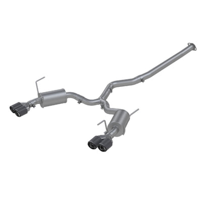 MBRP 15-19 Subaru WRX 2.0L/STI 2.5L 3in Dual Split Rear Exit w/ 3.5in CF Tips - T304 Street Version.