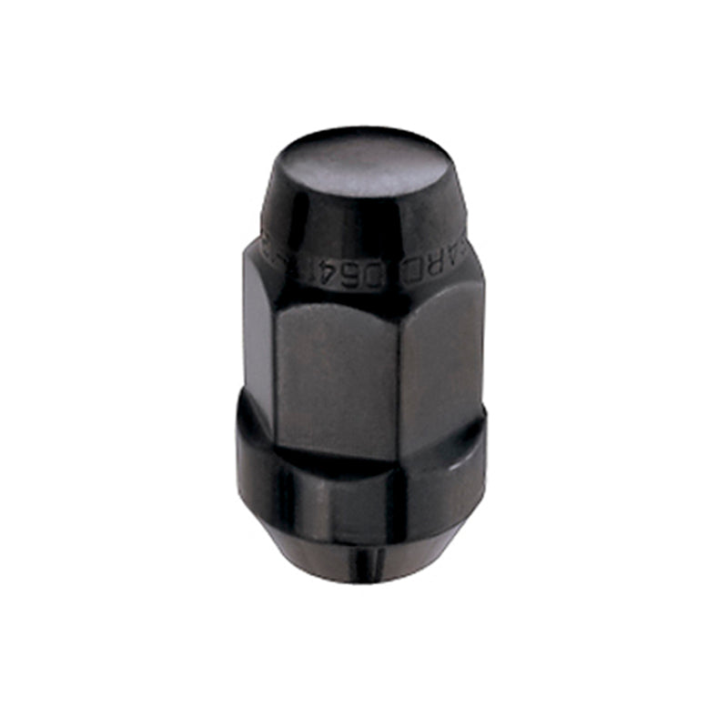 McGard Hex Lug Nut (Cone Seat Bulge Style) M14X1.5 / 22mm Hex / 1.945in. Length (4-Pack) - Black.