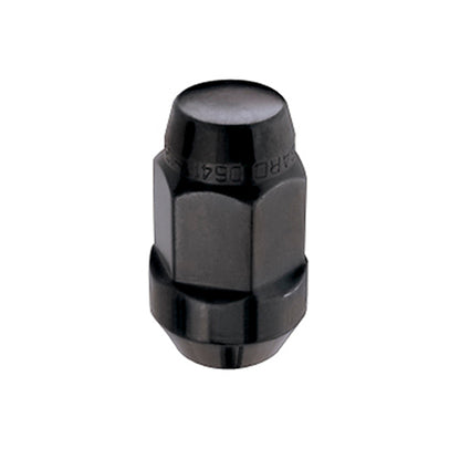 McGard Hex Lug Nut (Cone Seat Bulge Style) M14X1.5 / 22mm Hex / 1.945in. Length (4-Pack) - Black.