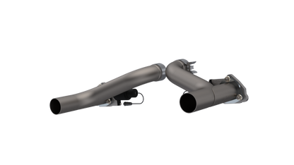 QTP 10-15 Chevrolet Camaro SS 6.2L 2.5in 304SS Aggressor Cutout Dual Mid Pipes.
