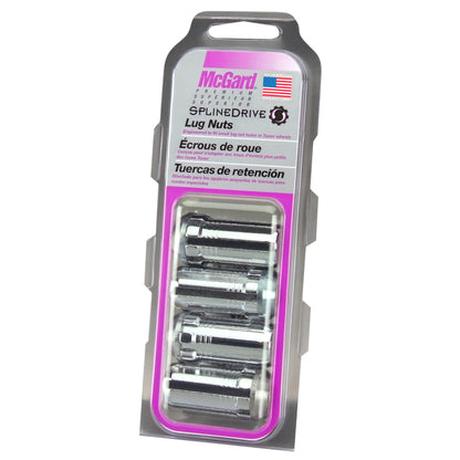 McGard SplineDrive Lug Nut (Cone Seat) M14X1.5 / 1.935in. Length (4-Pack) - Chrome (Req. Tool).