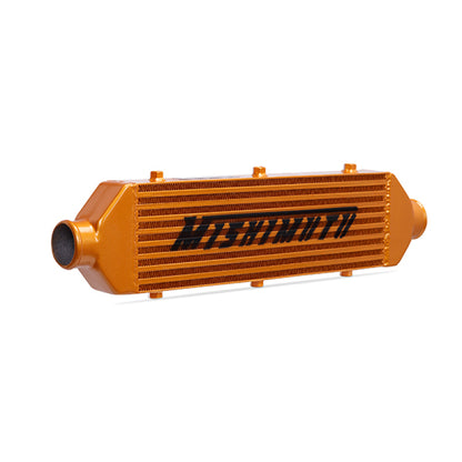Mishimoto Universal Gold Z Line Intercooler  Overall Size: 28x8x3 Core Size: 21x6x2.5 Inlet / Outlet.