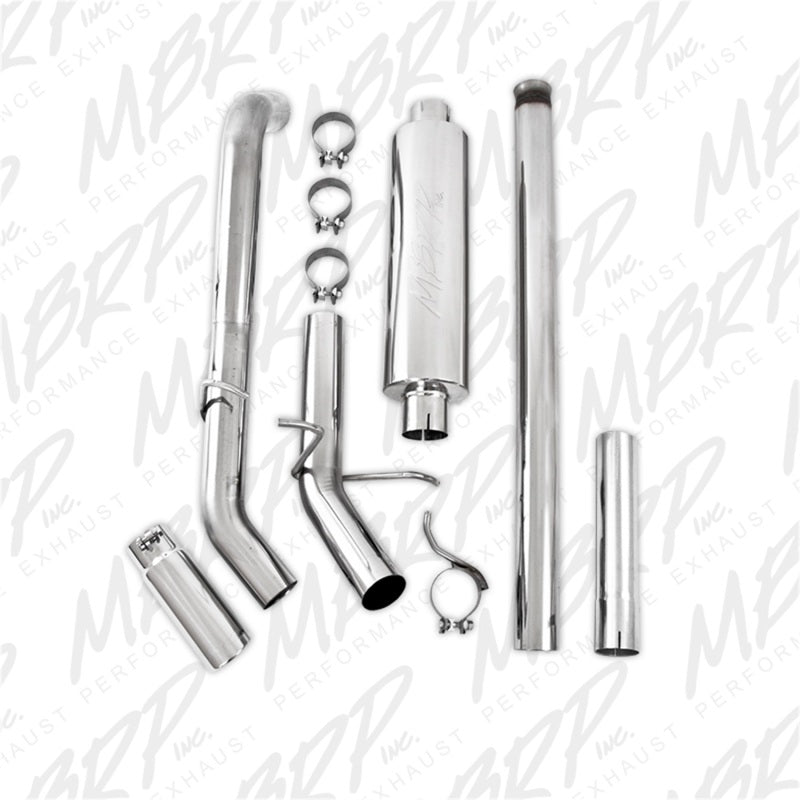 MBRP 14 Chevy/GMC 1500 Silverado/Sierra 4.3L V6/5.3L V8 Single Side Exit T409 3in Cat Back Exhaust.