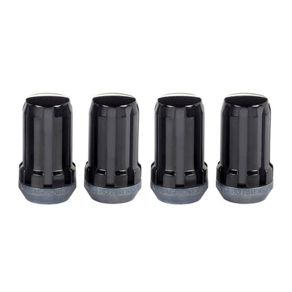 McGard SplineDrive Lug Nut (Cone Seat) M14X1.5 / 1.648in. Length (4-Pack) - Black (Req. Tool).