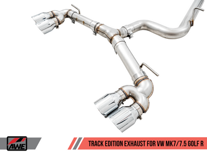 AWE Tuning Track Catback Exhaust - Chrome 102MM Tips | 3015-42140