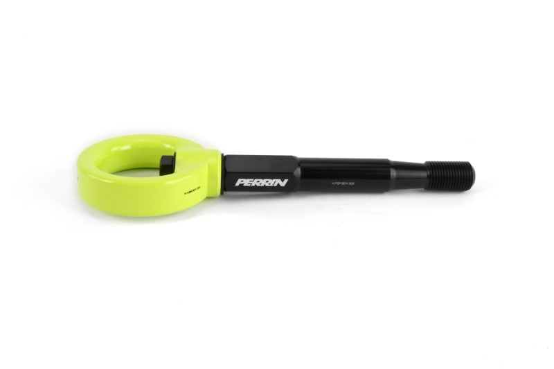 Perrin 15-17 Subaru WRX/STI Tow Hook Kit (Front) - Neon Yellow.