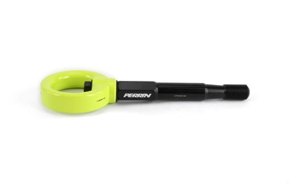 Perrin 15-17 Subaru WRX/STI Tow Hook Kit (Front) - Neon Yellow.
