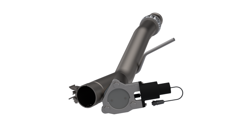 QTP 14-18 Chevrolet Silverado 1500 4.8L/5.3L EC/CC Standard Bed 3in 304SS Aggressor Cutout Mid Pipe.