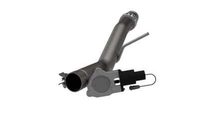 QTP 14-18 Chevrolet Silverado 1500 4.8L/5.3L EC/CC Standard Bed 3in 304SS Aggressor Cutout Mid Pipe.