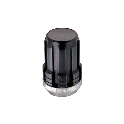 McGard SplineDrive Lug Nut (Cone Seat) M12X1.25 / 1.24in. Length (4-Pack) - Black (Req. Tool).