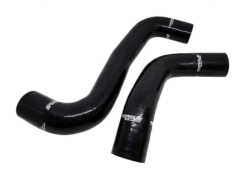 Torque Solution 08-14 Subaru WRX / 08-18 STI / 09-13 Forester XT Silicone Radiator Hose Kit - Black.