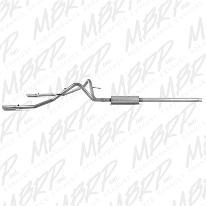 MBRP 2004-2008 Ford F150 4.6/5.4L EC/CC-SB Cat Back Dual Split Rear.