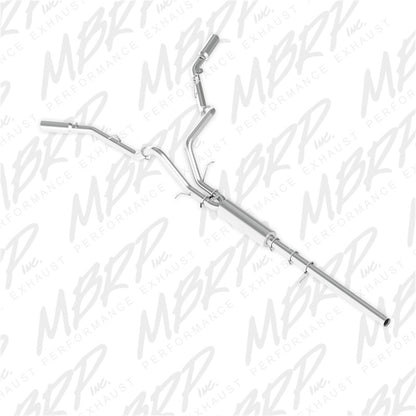 MBRP 14 Chevy/GMC 1500 Silverado/Sierra 4.3L V6/5.3L V8 Dual Split Side Alum 3in Cat Back Exhaust.