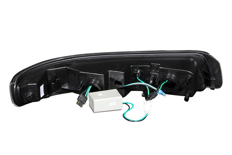 ANZO 1999-2002 Chevrolet Silverado 1500 LED Parking Lights Black w/ Amber Reflector.