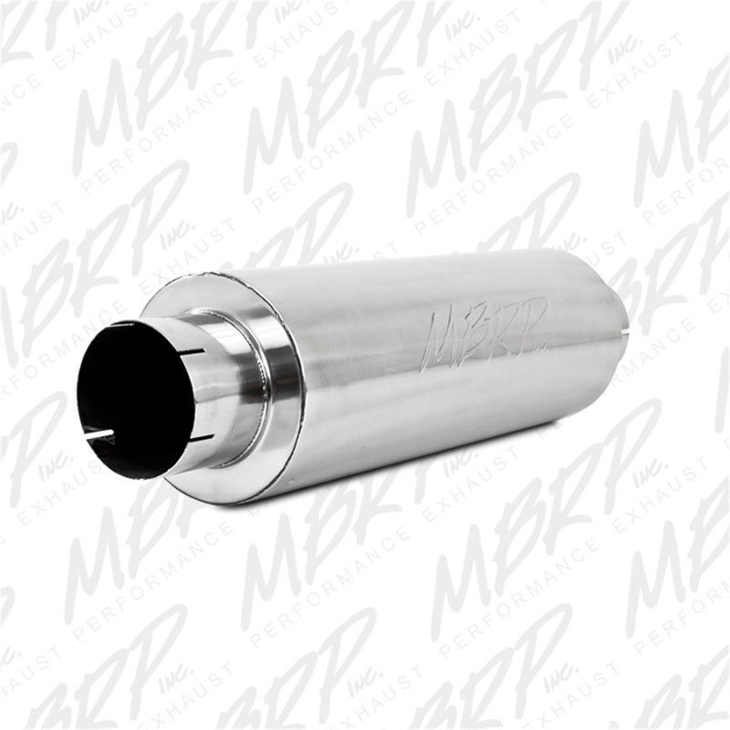 MBRP Universal Quiet Tone Muffler 5in Inlet /Outlet 8in Dia Body 31in Overall.
