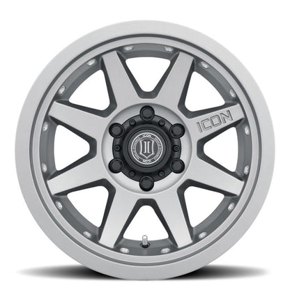 ICON Rebound Pro 17x8.5 5x5 -6mm Offset 4.5in BS 71.5mm Bore Titanium Wheel.