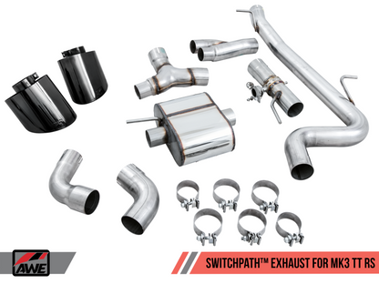 AWE Tuning SwitchPath Catback Exhaust - Diamond Black Tips | 3025-33032