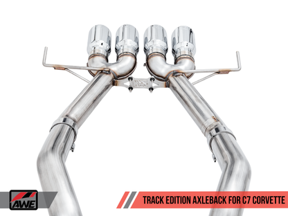 AWE Tuning 14-19 Chevy Corvette C7 Z06/ZR1 (w/o AFM) Track Edition Axle-Back Exhaust w/Chrome Tips.