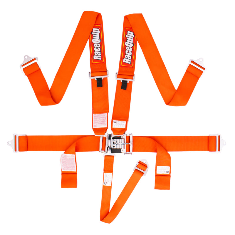 RaceQuip Orange L & L 5pt Seat Belt.