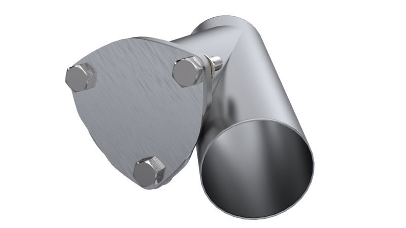 QTP 3.5in Weld-On QTEC Exhaust Cutout Y-Pipe.
