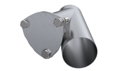 QTP 3.5in Weld-On QTEC Exhaust Cutout Y-Pipe.