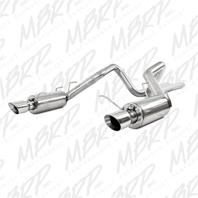 MBRP 11-14 Ford Mustang GT 5.0L Dual Split Rear Street Version T409 3in Cat Back Exhaust System.