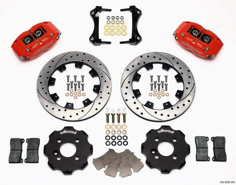 Wilwood Dynapro Radial Front Kit 12.19in Drilled Red Mini Cooper.