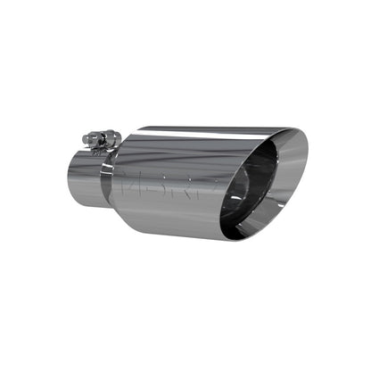 MBRP Universal Tip 4.5 O.D. Dual Walled Angled Rolled End 2.5 Inlet 12in Length - T304.