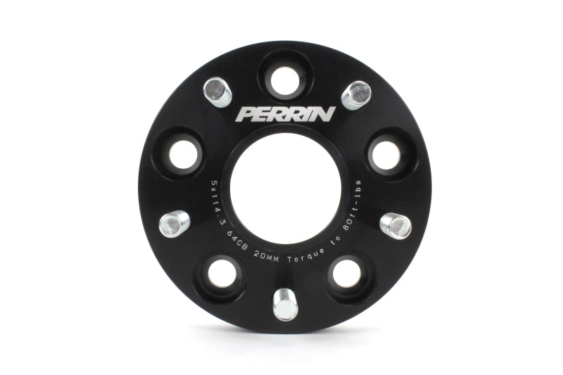 Perrin 17-18 Honda Civic Si 64.1mm Hub 5x114.3 20mm Wheel Spacers (One Pair).