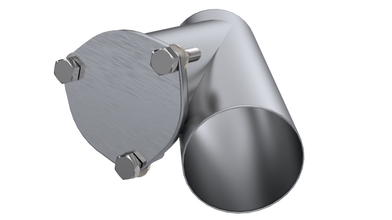QTP 4in Weld-On QTEC Exhaust Cutout Y-Pipe.
