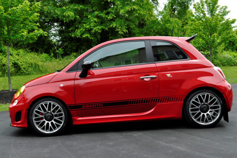 Rally Armor 12+ Fiat 500 (Pop/Sport/Lounge/Abarth) Red Mud Flap w/ White Logo.