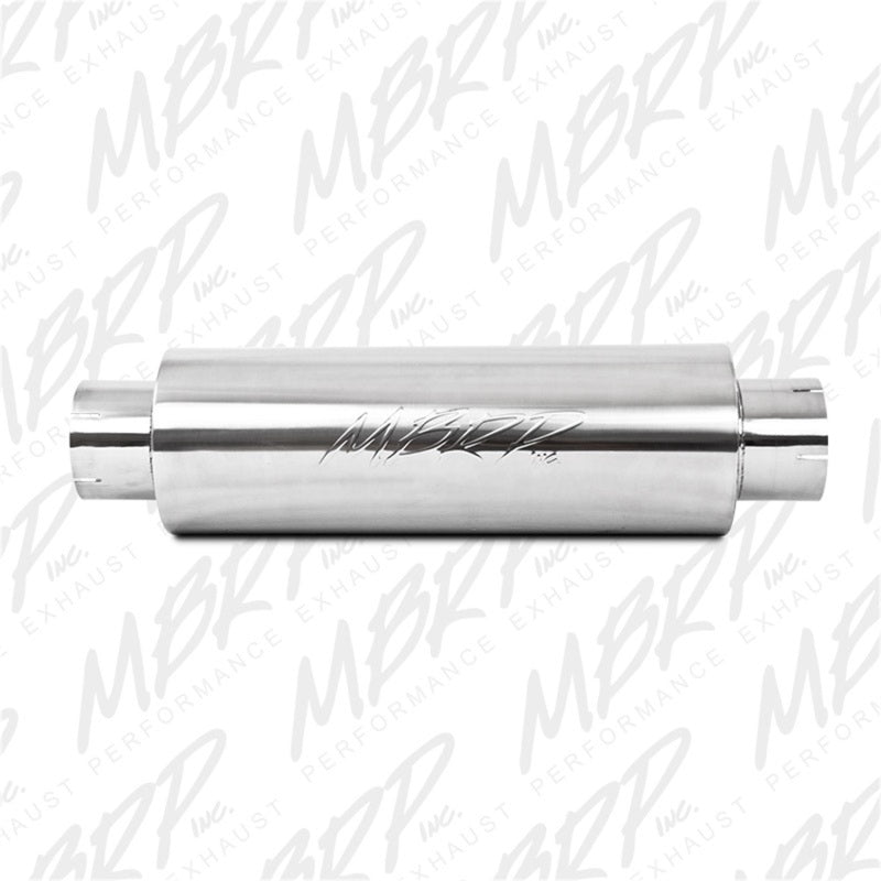 MBRP Universal Quiet Tone Muffler 5in Inlet /Outlet 8in Dia Body 31in Overall.