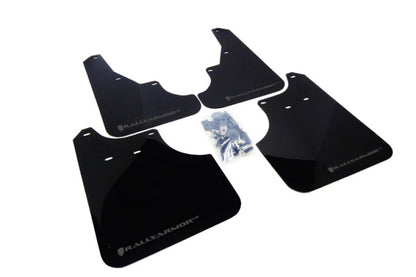 Rally Armor 2009+ Subaru Forester UR Black Mud Flap w/ Grey Logo.