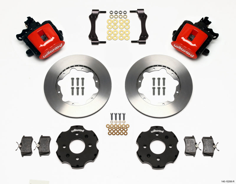 Wilwood Combination Parking Brake Rear Kit 11.00in Red Civic / Integra Disc 2.39 Hub Offset.