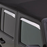 AVS 87-91 Ford LTD Crown Victoria Ventshade Front & Rear Window Deflectors 4pc - Stainless.