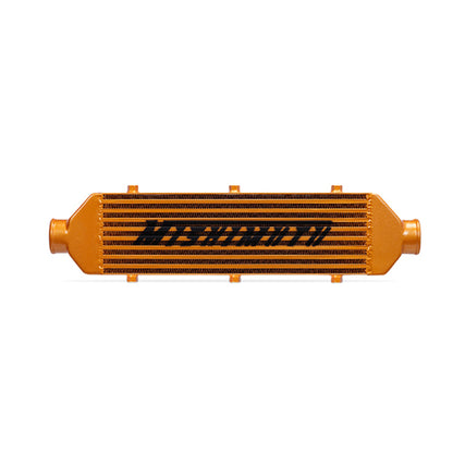 Mishimoto Universal Gold Z Line Intercooler  Overall Size: 28x8x3 Core Size: 21x6x2.5 Inlet / Outlet.
