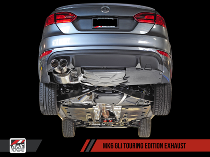 AWE Tuning Mk6 GLI 2.0T - Mk6 Jetta 1.8T Touring Edition Exhaust - Diamond Black Tips.