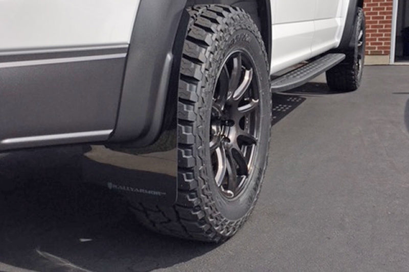 Rally Armor 17-19 Ford F-150 Raptor UR Black Mud Flap w/ Dark Grey Logo.