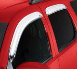 AVS 09-15 Honda Pilot Ventvisor Outside Mount Front & Rear Window Deflectors 4pc - Chrome.