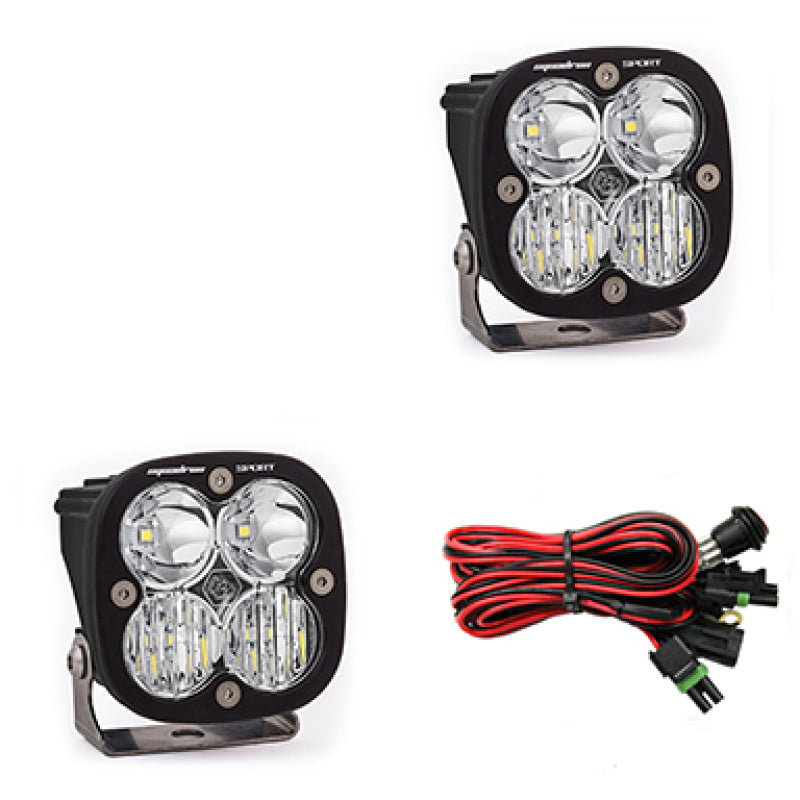 Baja Designs Squadron Sport Driving/Combo Pair LED Light Pods - Clear.