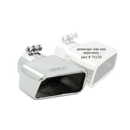 MBRP Universal Tip 4.50in x 2.75in ID Rectangle Angled Cut 3in OD Inlet 7.75in Lgth T304 Driver Side.
