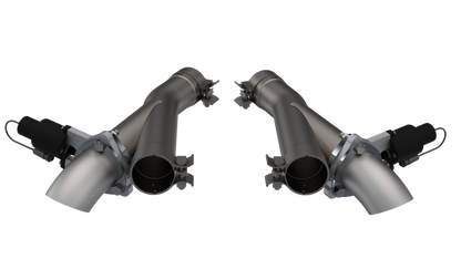 QTP 2018+ Jeep Grand Cherokee Trackhawk 2.75in 304SS Aggressor Cutout Dual Mid Pipes.