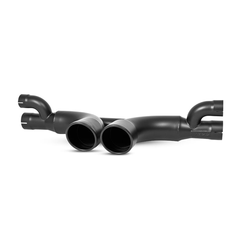 MBRP 14-15 Porsche GT3/GT3RS 3in Center Muffler Bypass 4in Tips - Black Coated.