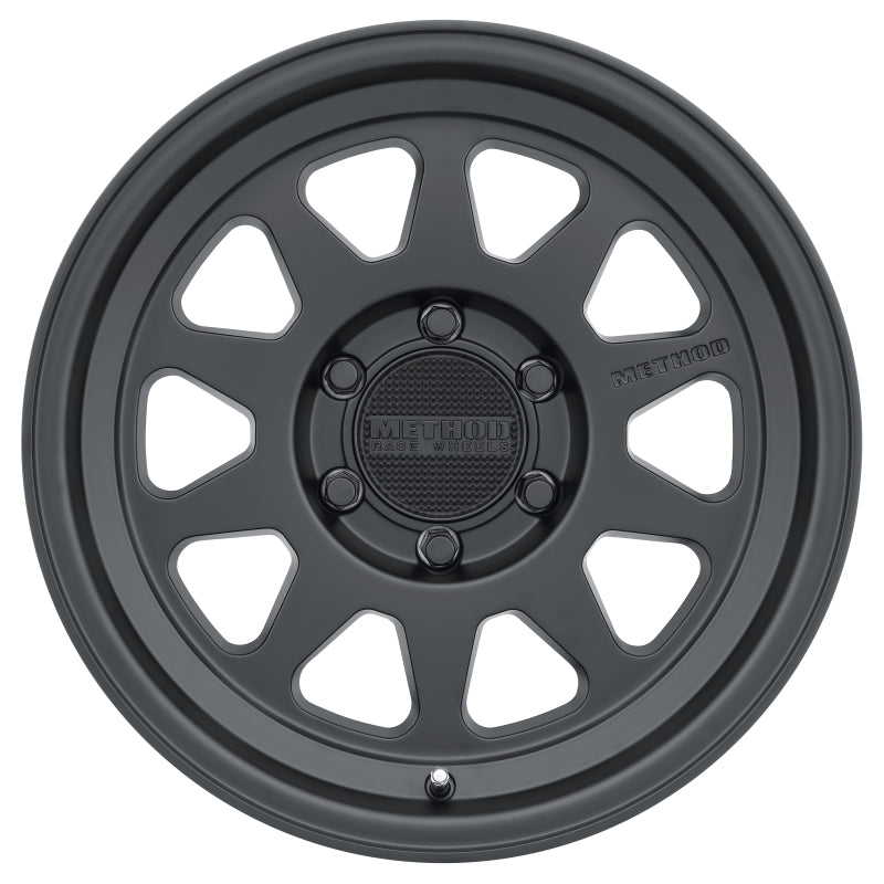 Method MR316 17x8.5 0mm Offset 6x135 87mm CB Matte Black Wheel.