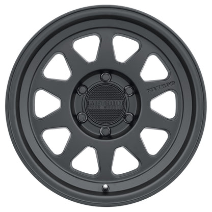 Method MR316 17x8.5 0mm Offset 6x135 87mm CB Matte Black Wheel.