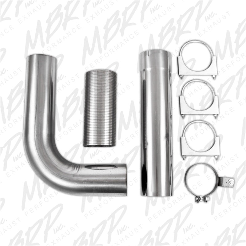 MBRP Universal Full Size Pickup Single Stack 5in Kit AL.