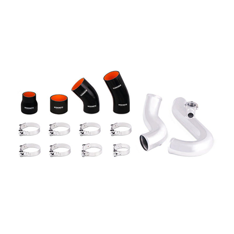 Mishimoto 2015 Ford Mustang EcoBoost Performance Intercooler Kit - Silver Core Polished Pipes.