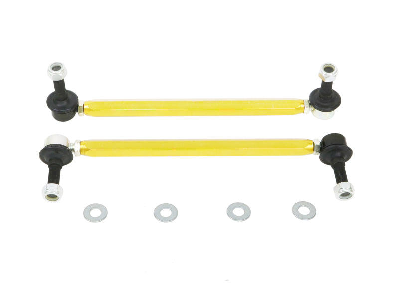 Whiteline 18-19 Kia Stinger Front Sway Bar Link Assembly Heavy Duty Adjustable Steel Ball.