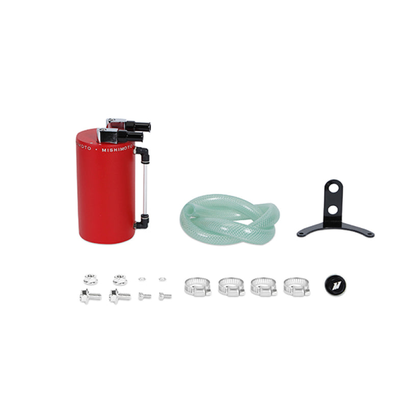 Mishimoto Large Aluminum Oil Catch Can - Wrinkle Red.